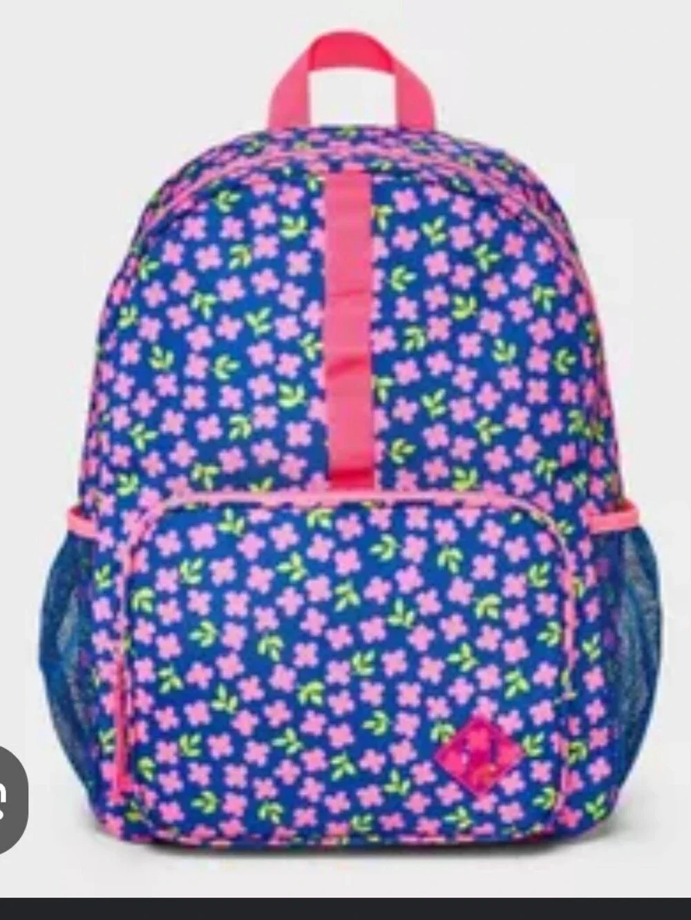 Cat & Jack Kids Floral Blue & Pink Backpack - Cute School Bag New With Tags